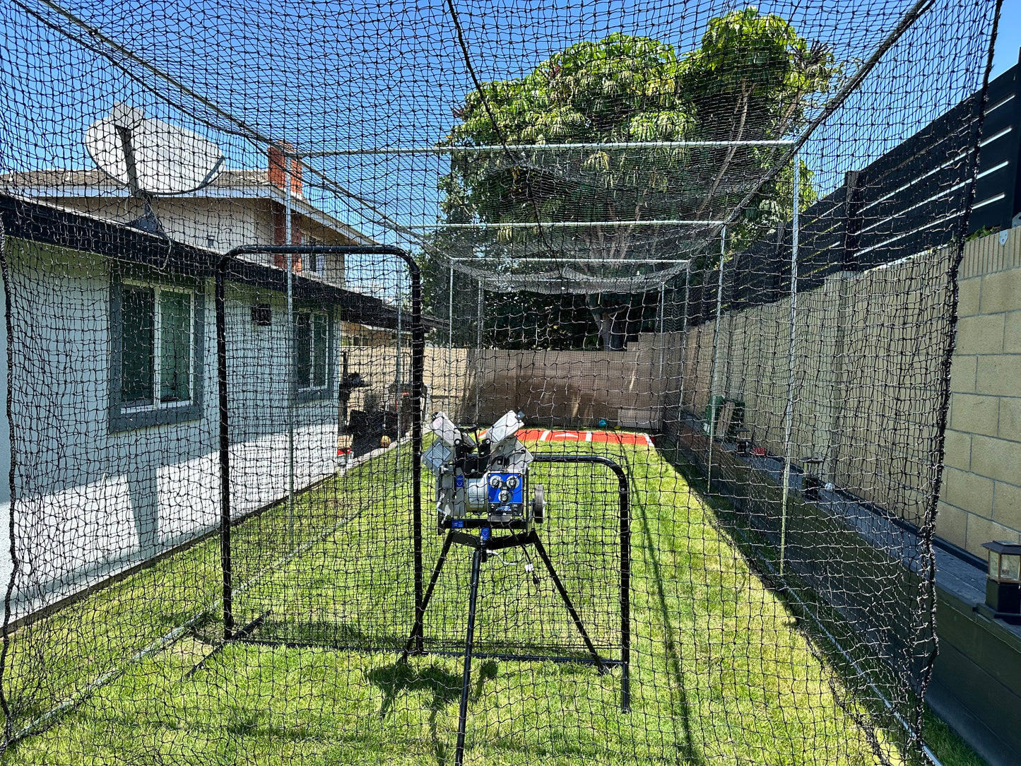 *Batting Cage+Jr.HackAttack+Hitting Mat & Heavy Duty L-Screen)