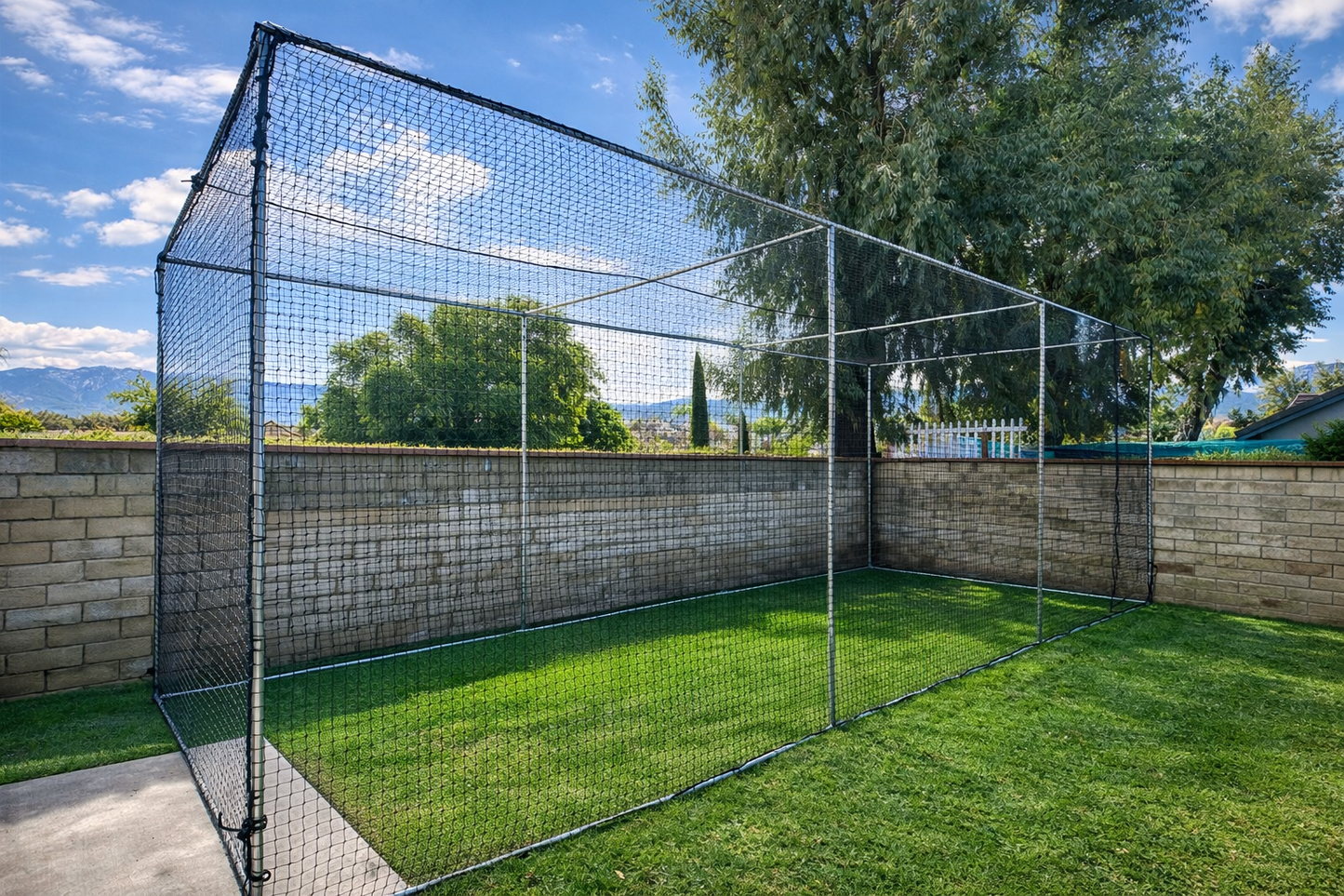 *Batting Cage for Baseball/Softball/Cricket (Free Standing Cage-Net Installed in the Outside of the Frame)