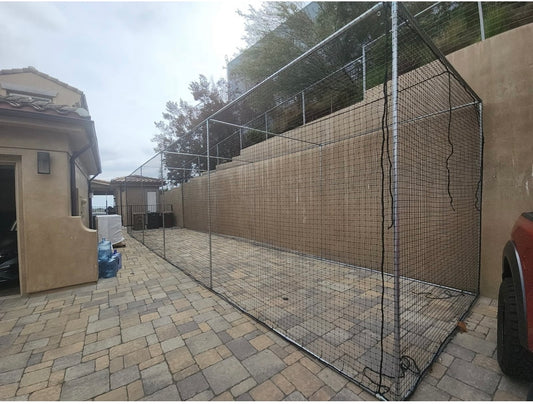 *Batting Cage for Baseball/Softball/Cricket- Free Standing Model Frame (Fittings+Poles Only, No Net)