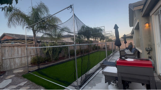 *HOA Friendly Batting Cage for Baseball/Softball/Cricket (Free Standing Cage-Net Installed Inside of the Frame)