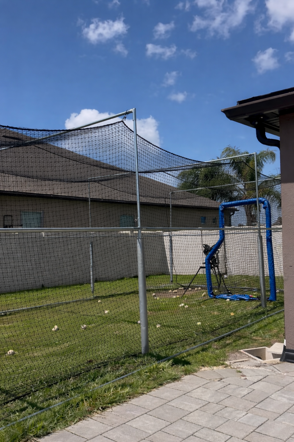 *HOA Friendly Batting Cage for Baseball/Softball/Cricket (Free Standing Cage-Net Installed Inside of the Frame)
