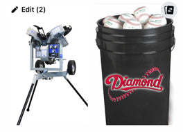 *Jr. Hack Attack Baseball Pitching Machine with a 30 Count Diamond Baseballs  (Free Shipping)