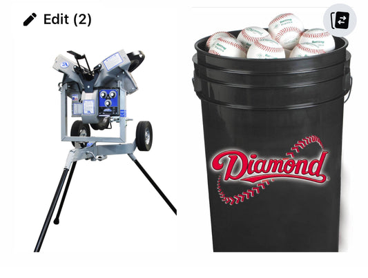 *Jr. Hack Attack Baseball Pitching Machine with a 30 Count Diamond Baseballs  (Free Shipping)
