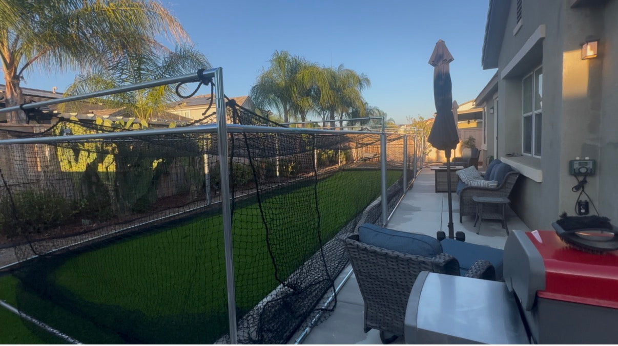 *HOA Friendly Batting Cage for Baseball/Softball/Cricket (Free Standing Cage-Net Installed Inside of the Frame)
