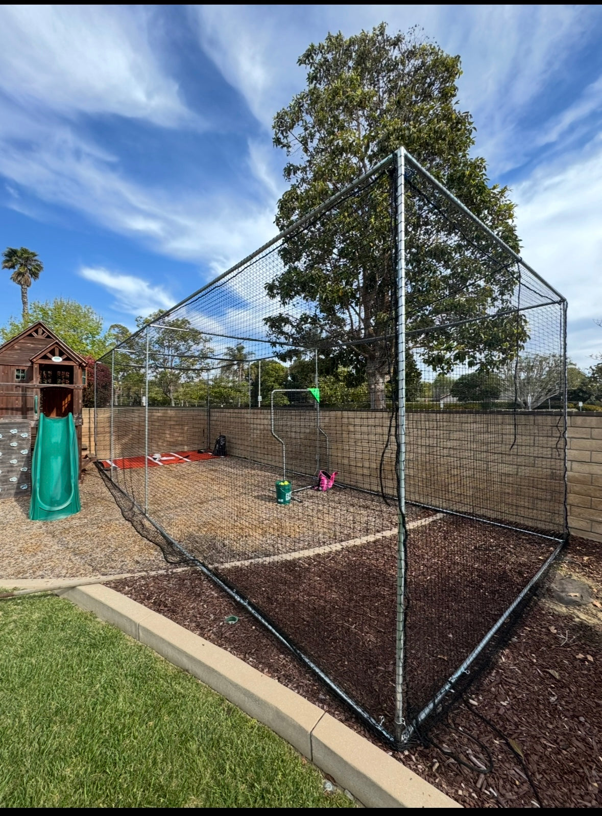 *Batting Cage+Jr.HackAttack+Hitting Mat & Heavy Duty L-Screen)