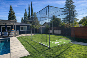 *Batting Cage for Baseball/Softball/Cricket (Free Standing Cage-Net Installed in the Outside of the Frame)
