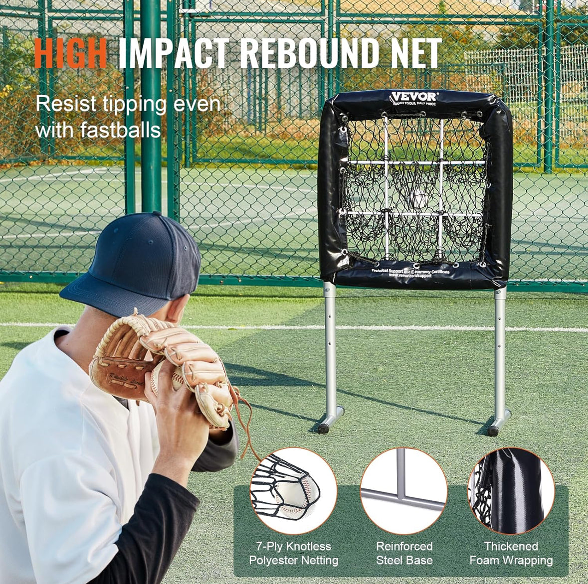 Transform your pitching practice with the 9 Hole Baseball/Softball Pitching Strike Zone 28”x27” - Heavy Duty and Portable.