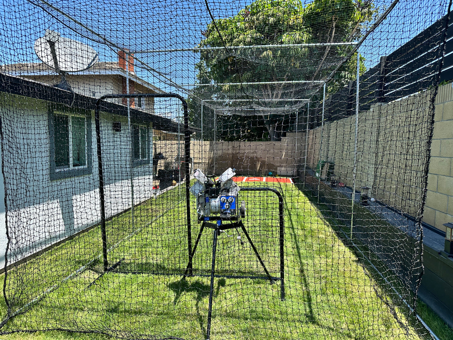 *Batting Cage+Jr.HackAttack+Hitting Mat & Heavy Duty L-Screen)