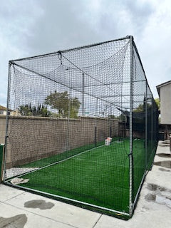 *Package Deal-Batting Cage for Baseball/Softball/Cricket (Batting Cage Frame, Netting, Hitting Mat & Heavy Duty L-Screen)
