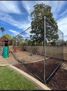 *Package Deal-Batting Cage for Baseball/Softball/Cricket (Batting Cage Frame, Netting, Hitting Mat & Heavy Duty L-Screen)